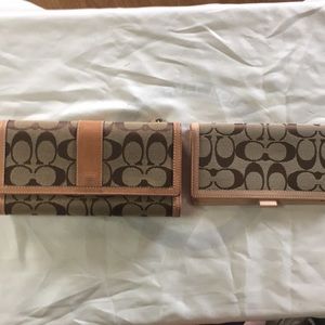 Coach wallet with check book cover